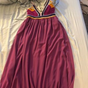 Maeve Multicolor Halter Maxi Dress